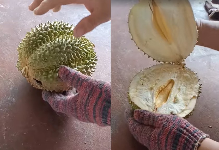 Pria ini beli durian tapi isinya kosong (Facebook)