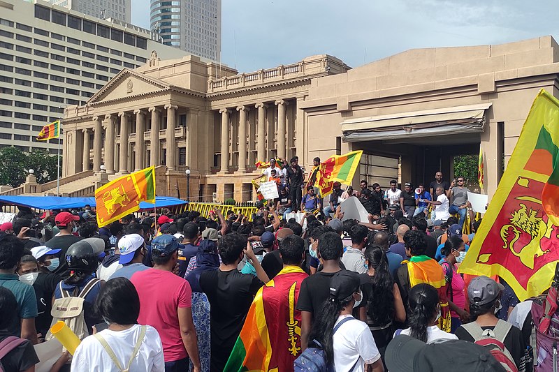Protes terhadap pemerintah Sri Lanka. (Foto: Wikimedia Commons)