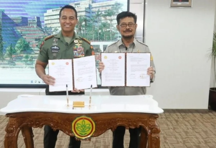 Mentan Syahrul Yasin Limpo bersama Panglima TNI, Jenderal Andika Perkasa. (Dok. Kementan)
