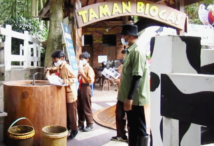 Taman biogas, wisata edukasi di Jatim Park (Sariagri / Arief L)