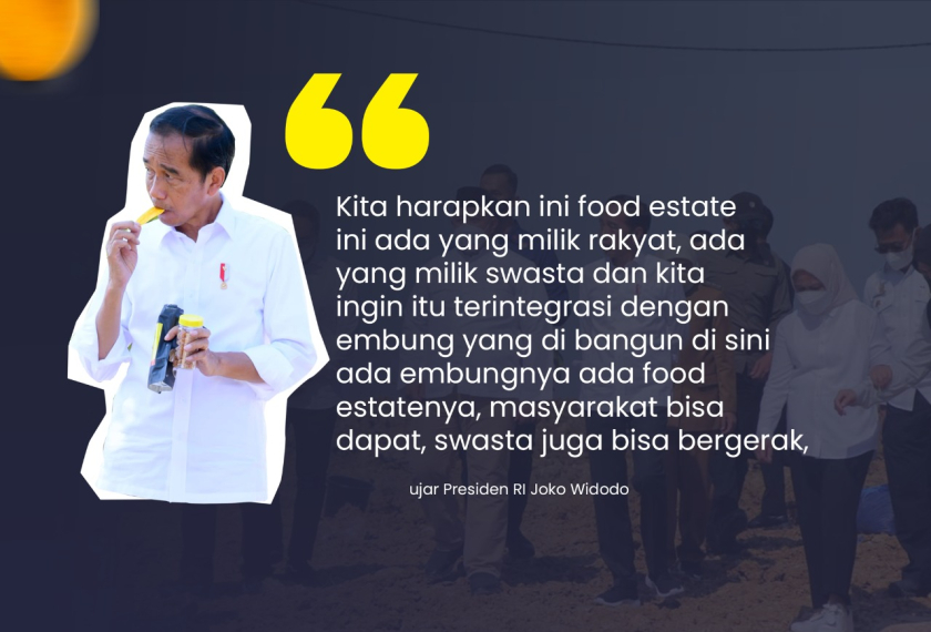 Presiden Jokowi meresmikan Food Estate berbasis Mangga. (Ilustrasi Faisal Fadly)