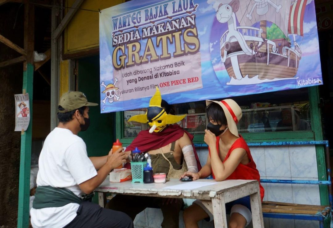 Ammar menggerakkan Aliansi Bajak Laut Topi Jerami Cabang Jaksel untuk menyulap sebuah tempat makan gratis bernama Warteg Bajak Lauk.

(Istimewa)