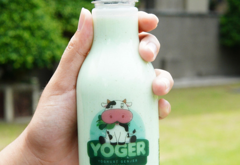Ilustrasi Yoger, yogurt genjer buatan mahasiswa UGM. (ugm.ac.id)