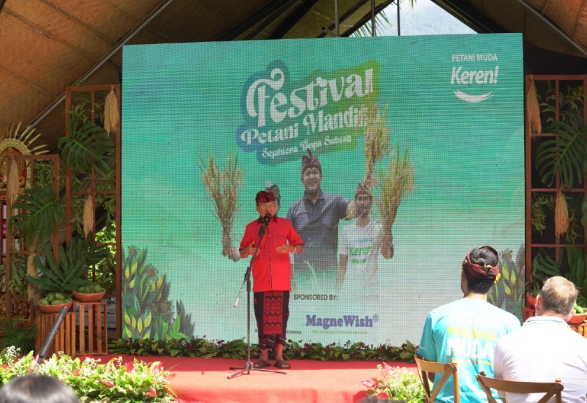 I Wayan Koster saat menghadiri acara Festival Petani Mandiri (Dok.Pribadi)