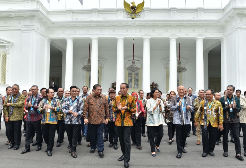 Presiden Jokowi di Halaman Istana Merdeka, Jakarta. (Dok.Humas Setkab/Oji)
